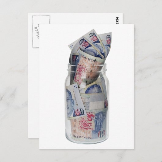 Währung Singapurs Postkarte (Vorne/Hinten)
