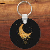 Währung virtuell auf dem Mond spirituell grafisch Schlüsselanhänger (Vorderseite)