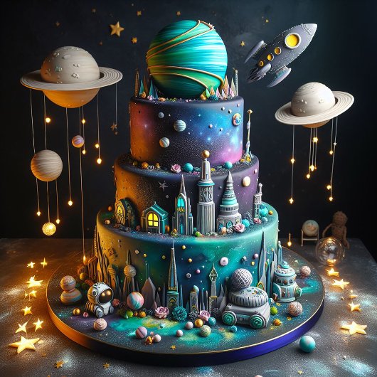 WÄHRUNGSPLÄNE UND ROCKETS KINDERGEBURTSTAG CAKE KARTE