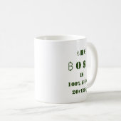 Währungssymbole Funny Green Boss Financial Kaffeetasse (VorderseiteRechts)