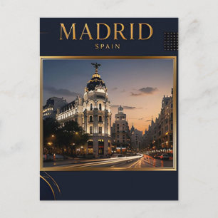 🏛️ Wahrzeichen der Stadt Madrid Reise Spanien 🇪� Postkarte