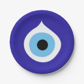 Wahrzeichen des bösen Auges antikes nazar fatima t Pappteller (Vorderseite)