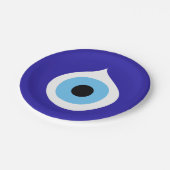 Wahrzeichen des bösen Auges antikes nazar fatima t Pappteller (Schrägansicht)