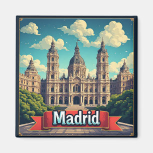 🧲 Wahrzeichen von Madrid Reiseandenken Spanien 🏛 Magnet