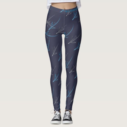 WAI australische Kapitel-Schwarz-Flugzeug-Leggings Leggings (Vorderseite)