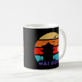 Wài Gōng Retro Sunset Ocean Großvater Kaffeetasse (VorderseiteRechts)