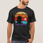 Wài Gōng Retro Sunset Ocean Großvater T-Shirt (Vorderseite)