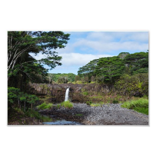 wai'ale fällt in den Park des Staat Wailuku Fotodruck (Vorne)