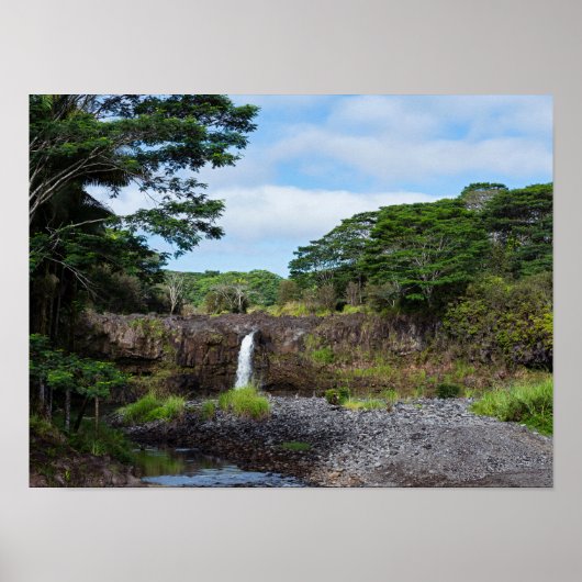 wai'ale fällt in den Park des Staat Wailuku Poster (Vorne)