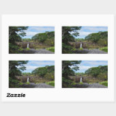 wai'ale fällt in den Park des Staat Wailuku Rechteckiger Aufkleber (Blatt)