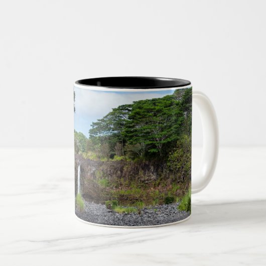wai'ale fällt in den Park des Staat Wailuku Zweifarbige Tasse (VorderseiteRechts)