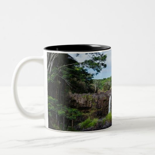 wai'ale fällt in den Park des Staat Wailuku Zweifarbige Tasse (Links)