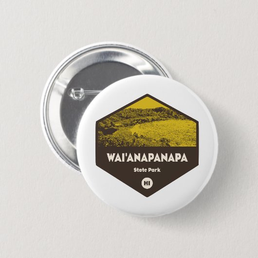Wai'anapanapa Staat Park Hawaii Button (Vorne & Hinten)