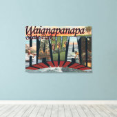 Waianapanapa Staat Park, Hawaii Leinwanddruck (Insitu (Holzboden))