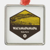 Wai'anapanapa Staat Park Hawaii Ornament Aus Metall (Vorne)