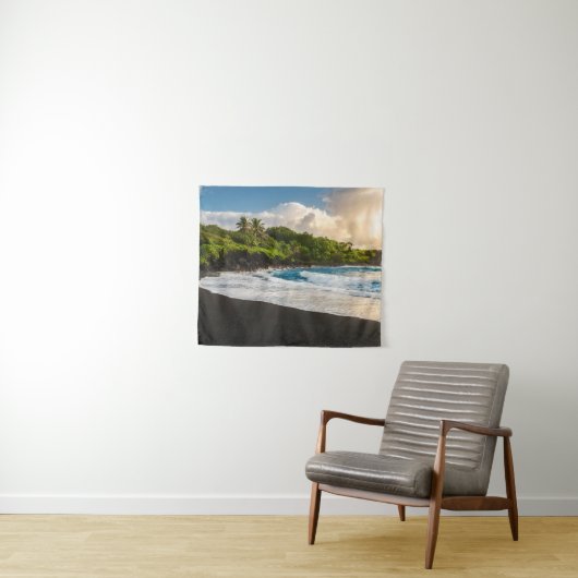 Waianapanapa Strand Wandteppich (Beispiel (Horizontal))