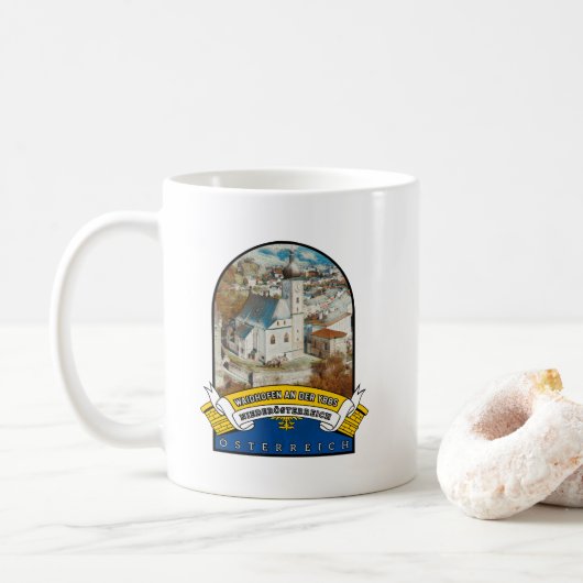 Waidhofen An Der Ybbs Niederösterreich Souvenir Kaffeetasse (Mit Donut)