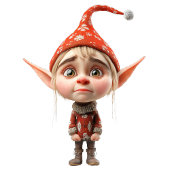 Waifish Girl Christmas Elf Boy's Hoodie