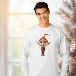 Waifish Girl Christmas Elf Men-T-Shirt T-Shirt