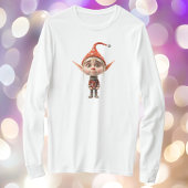 Waifish Girl Weihnachtself T-Shirt der Frauen