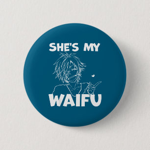Waifu lustige Anime passende Paar Freund Geschenk Button