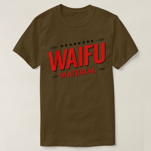 Waifu Material Kawaii Anime Manga Japan School Ne T-Shirt (Design vorne)