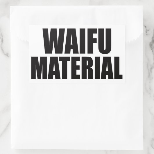Waifu Material Rechteckiger Aufkleber (Tasche)