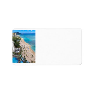 Waiki-Strand Adressaufkleber