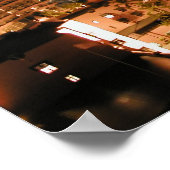 Waikiki Beach at Night Poster (Ecke)