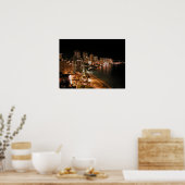 Waikiki Beach at Night Poster (Küche)