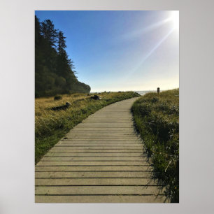 Waikiki Beach, Cape Disappoinment, Washington Poster