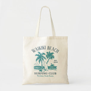 Waikiki Beach Familienurlaub Vintage Surfen Logo Tragetasche