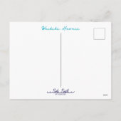 Waikiki Beach Feiertagspostkarte (Rückseite)