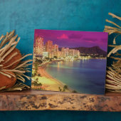 Waikiki Beach Foto Plaque Fotoplatte (Seite)
