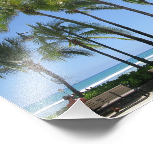 Waikiki Beach Fotodruck (Ecke)