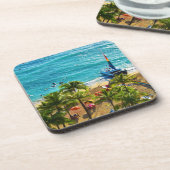 Waikiki Beach Getränkeuntersetzer (Linke Seite)