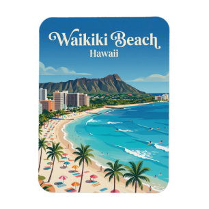 Waikiki Beach Hawaii Magnet