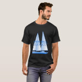 Waikiki Beach Hawaii Nautical Sailing Sailor T-Shirt (Vorne ganz)
