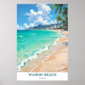 Waikiki Beach, Hawaii Poster (Vorne)