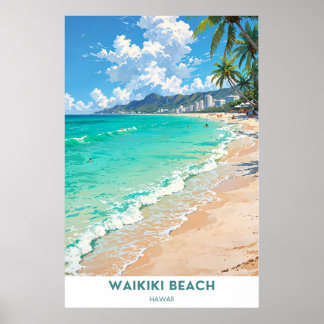 Waikiki Beach, Hawaii Poster
