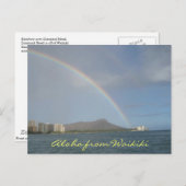 Waikiki Beach, Hawaii Postkarte (Vorne/Hinten)