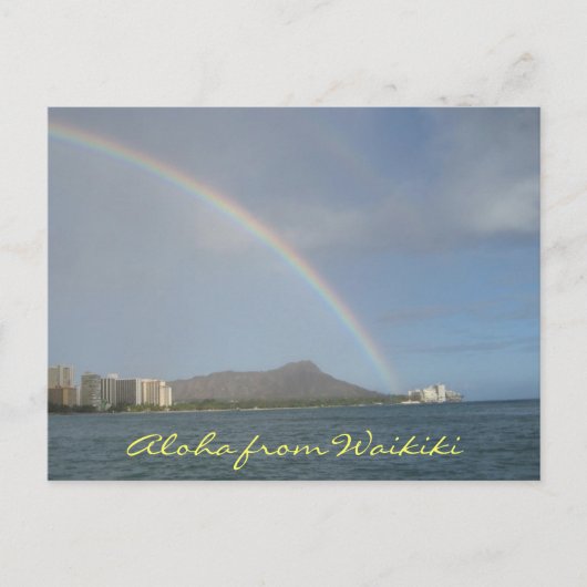 Waikiki Beach, Hawaii Postkarte (Vorderseite)