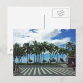 Waikiki Beach Hawaii Postkarte (Vorne/Hinten)