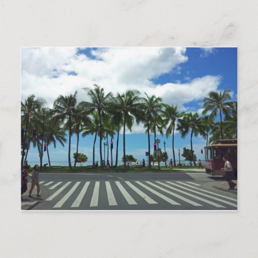 Waikiki Beach Hawaii Postkarte (Vorderseite)