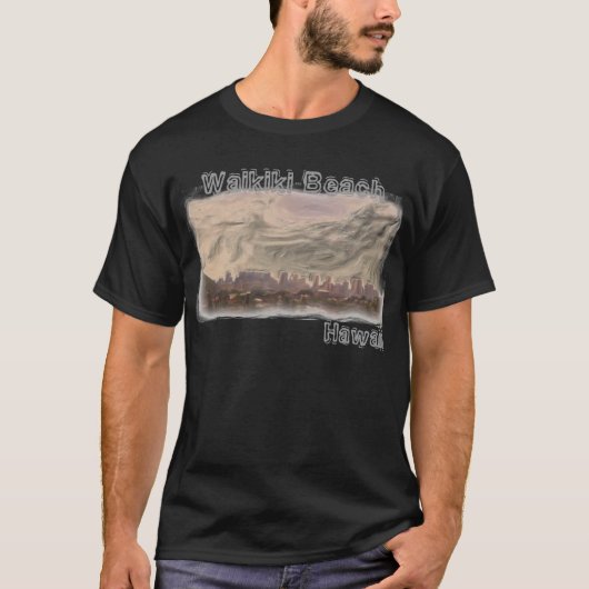 Waikiki Beach Hawaii Typ Shirt (Vorderseite)
