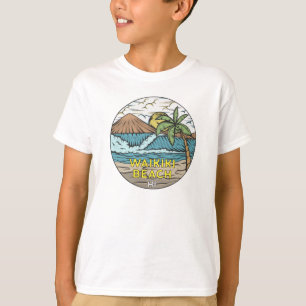 Waikiki Beach Hawaii Vintag T-Shirt