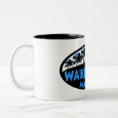 Waikiki Beach Hawaii Zweifarbige Tasse (Links)