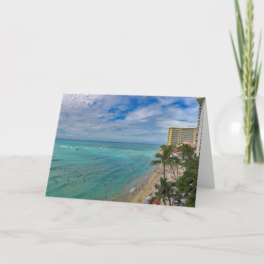 Waikiki Beach Karte (Vorderseite)