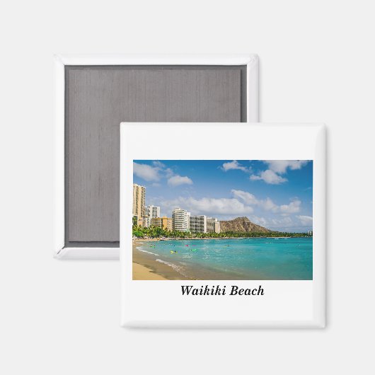Waikiki Beach Magnet (Vorderseite/Rückseite)