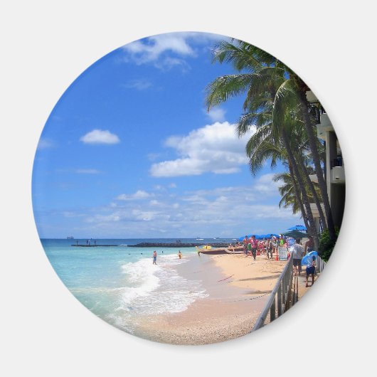Waikiki Beach, Oahu, Hawaii Magnet (Vorne)